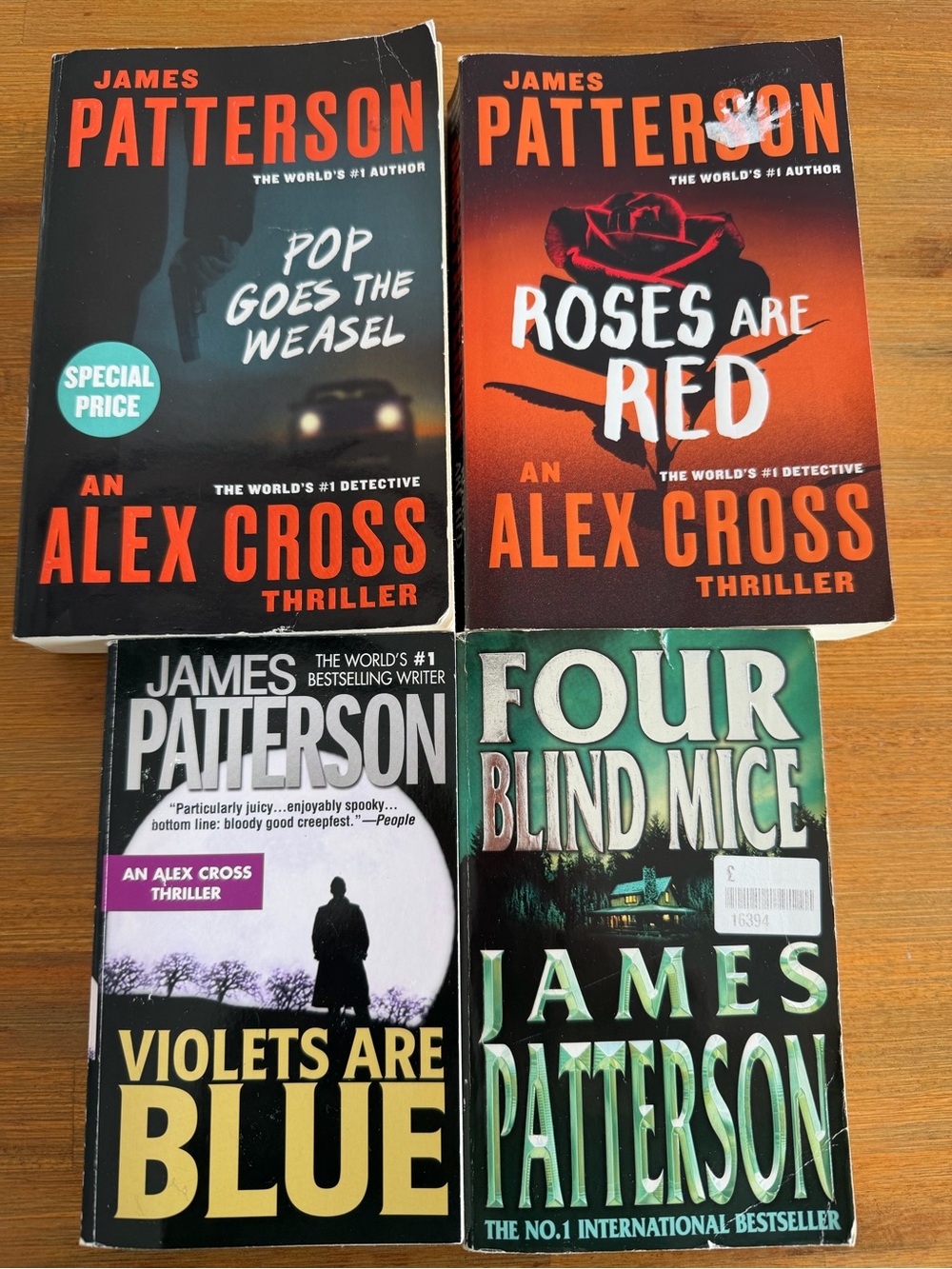 James Patterson Alex Cross Series - 4 Books - other Cross books available